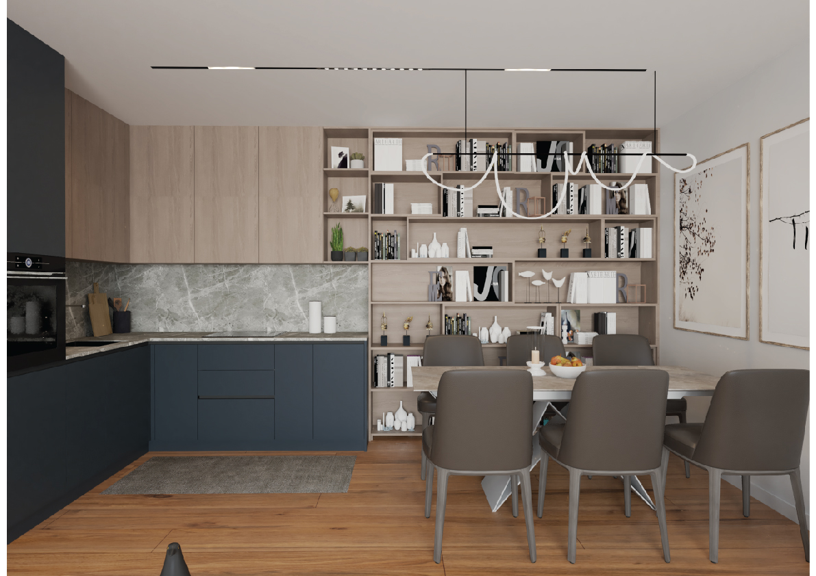 OBJEKTI B LAMELA 129.80m² KATI 1 deri 8